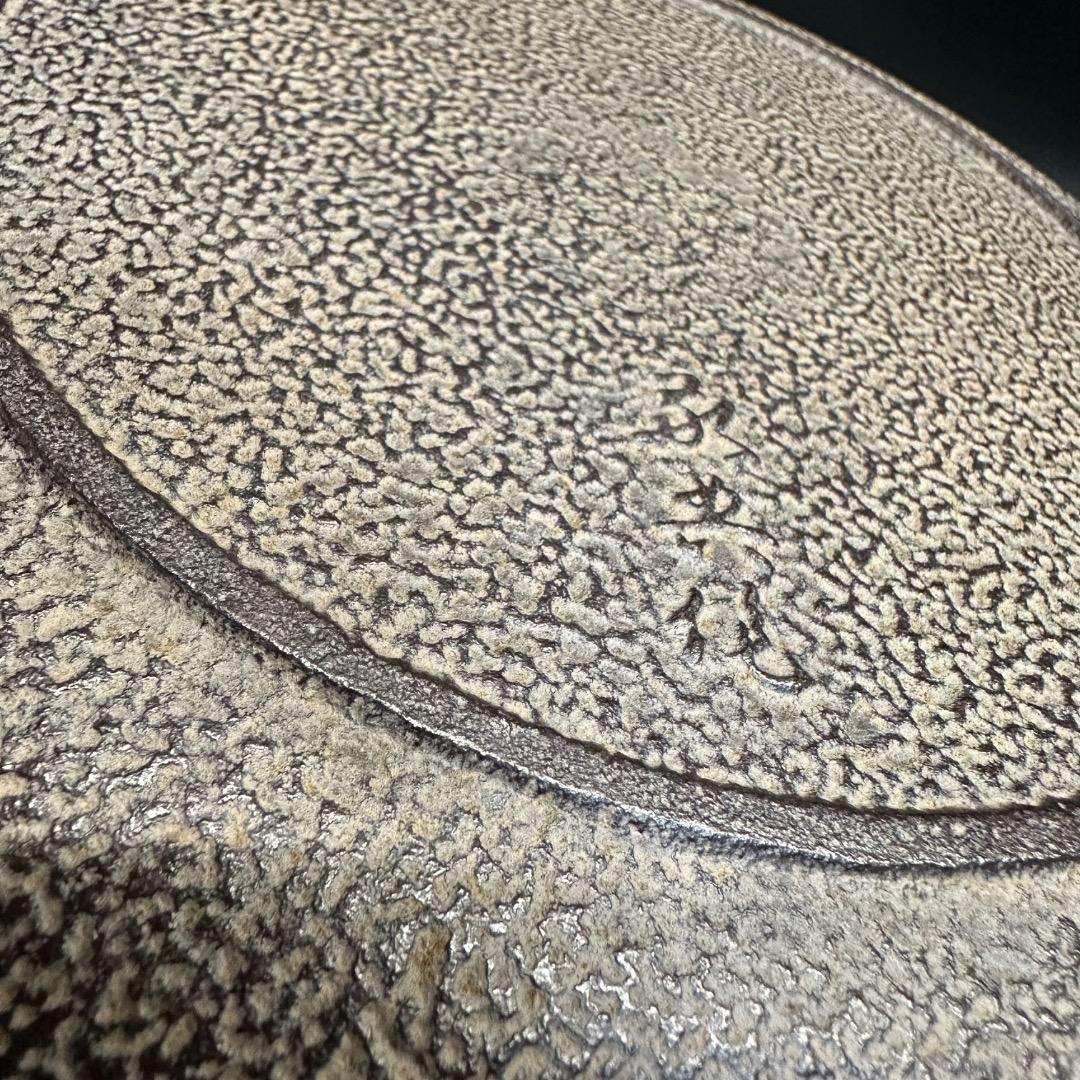 ♡※前Cc1003 未使用保管品 人間国宝 高橋敬典氏 鉄器 卓上鍋 すき焼き鍋