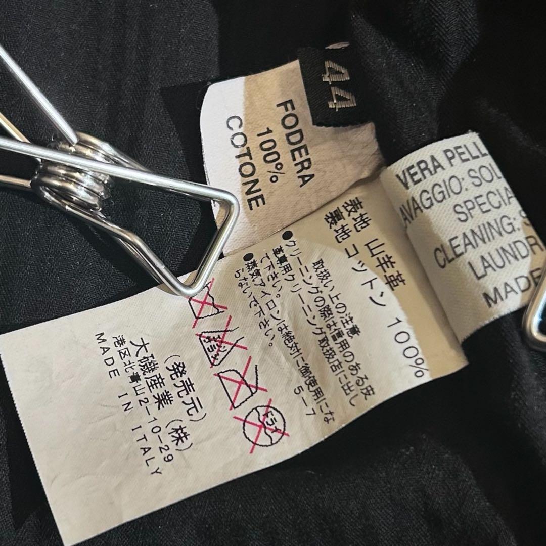 美品 マルコタリアフェリ 伊製 44 変形多連ジップ レザージャケット 焦茶 a