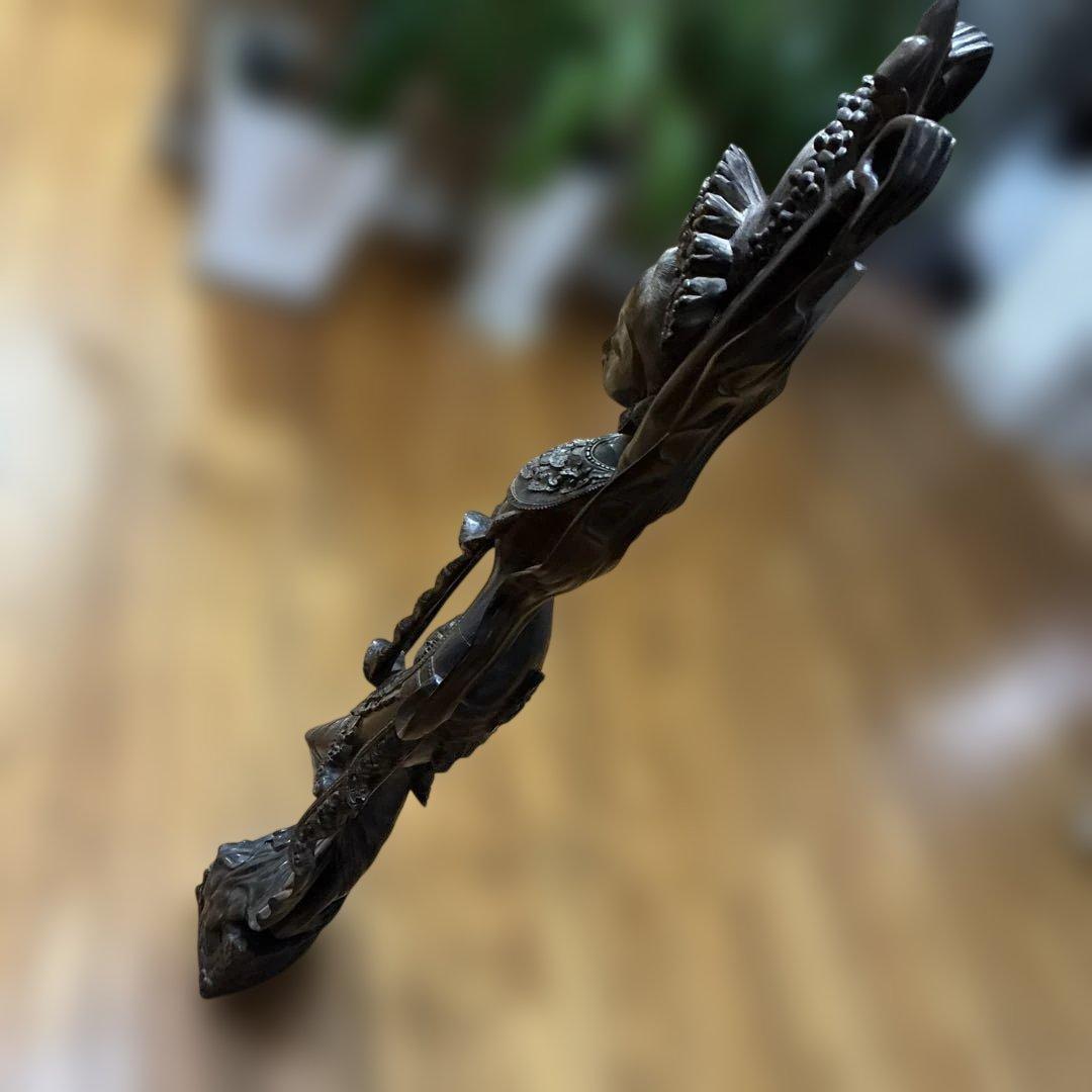 アジアンスタイル 木製彫刻 約113cm