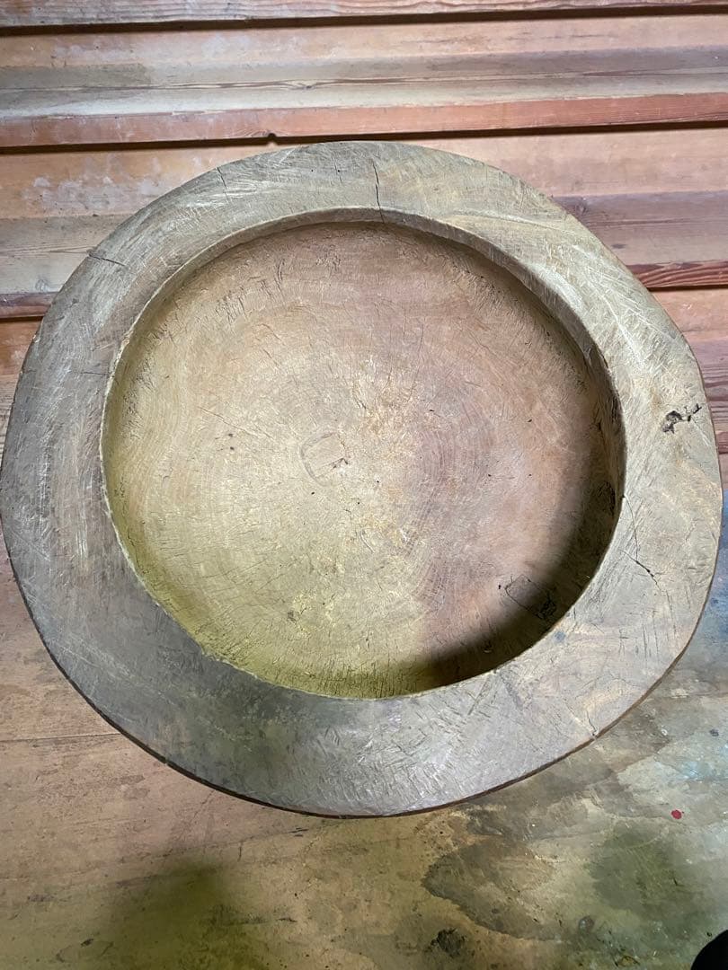 お餅つき　臼　レトロ　置物　工芸品　骨董品　インテリア　017