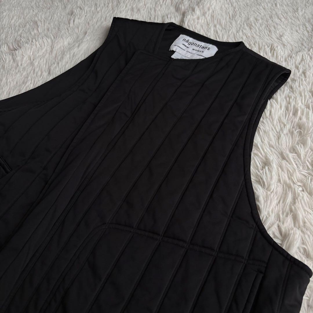 (ポテコ) ナゴンスタンス キルティング ベスト ロング丈 ジャケット