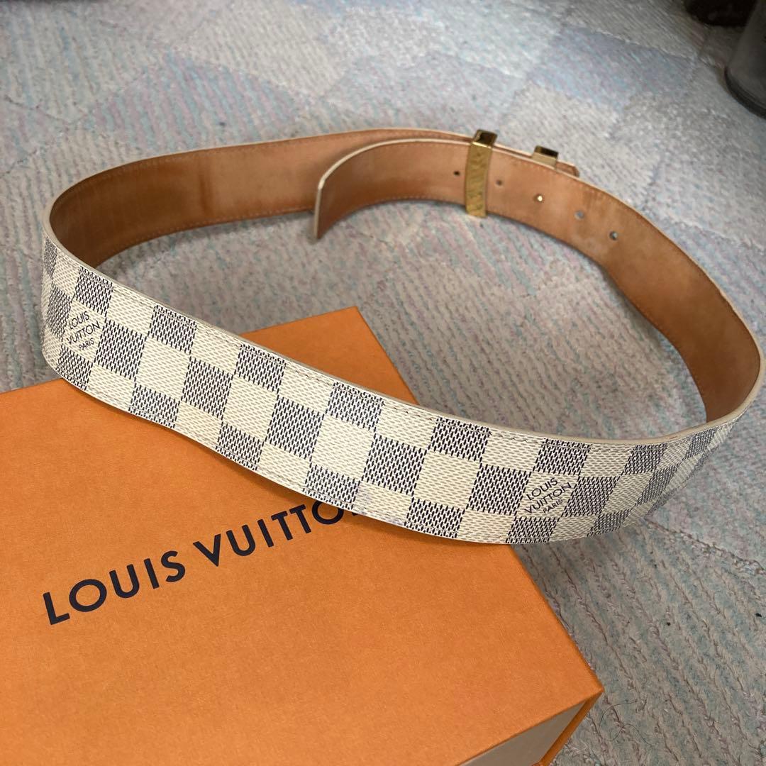 ☆美品☆ ルイ ヴィトン サンチュール イニシャル ダミエ アズール ベルト