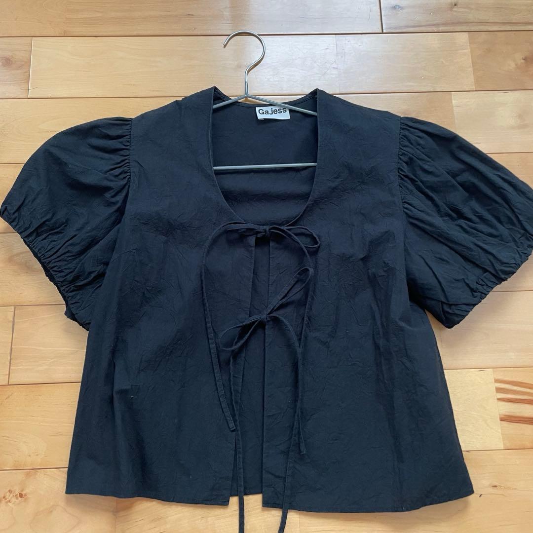 【完売品】gajess Ribbon Blouse 36 black