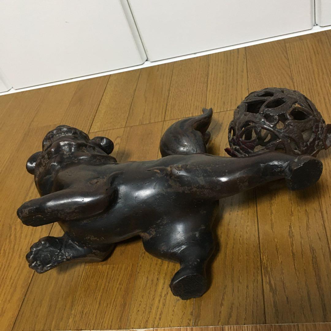1044 獅子 像 置物 金属製