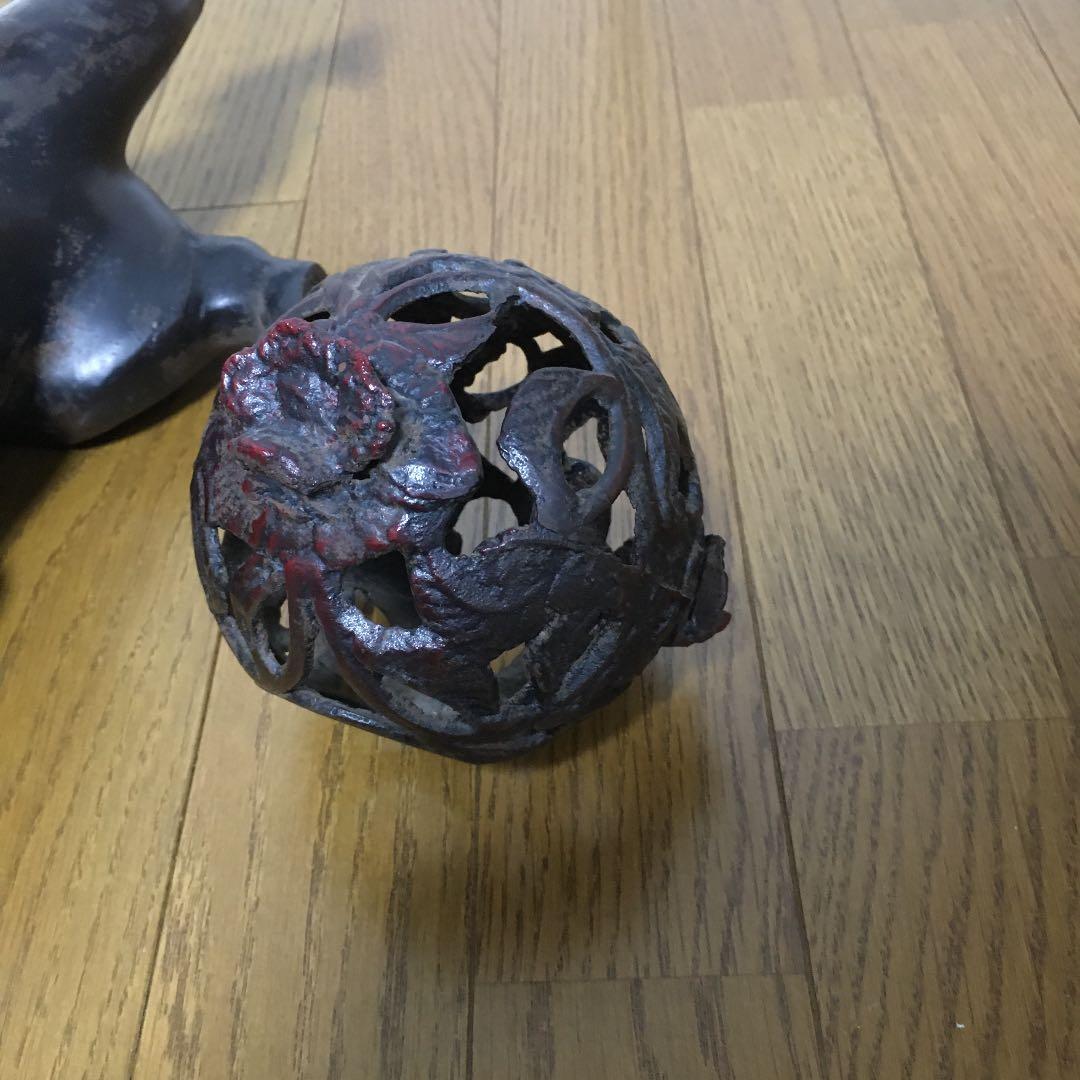 1044 獅子 像 置物 金属製