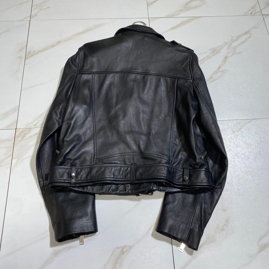 新品♡ザラ ダブルライダースジャケット ラムスキン ベルト 羊革 XL-2XL