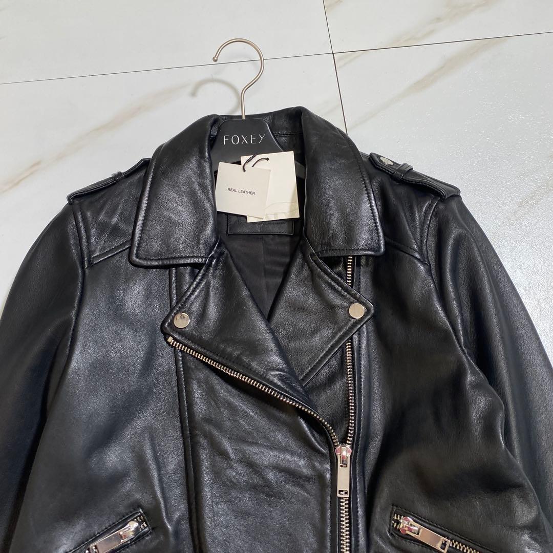 新品♡ザラ ダブルライダースジャケット ラムスキン ベルト 羊革 XL-2XL