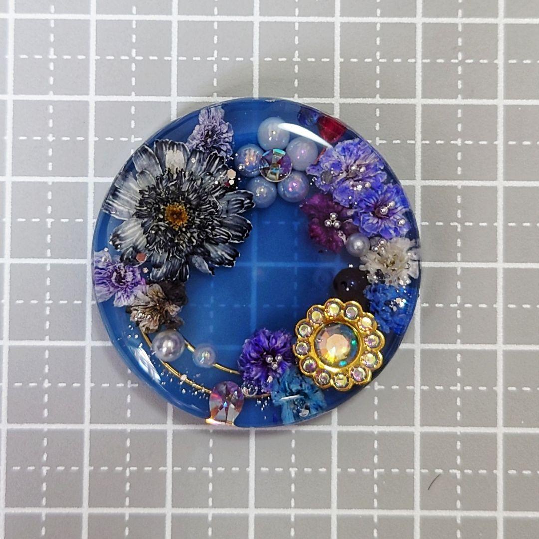 レジン　ドライフラワー　ヘアゴム　ブローチ　ポニーフック　No.239