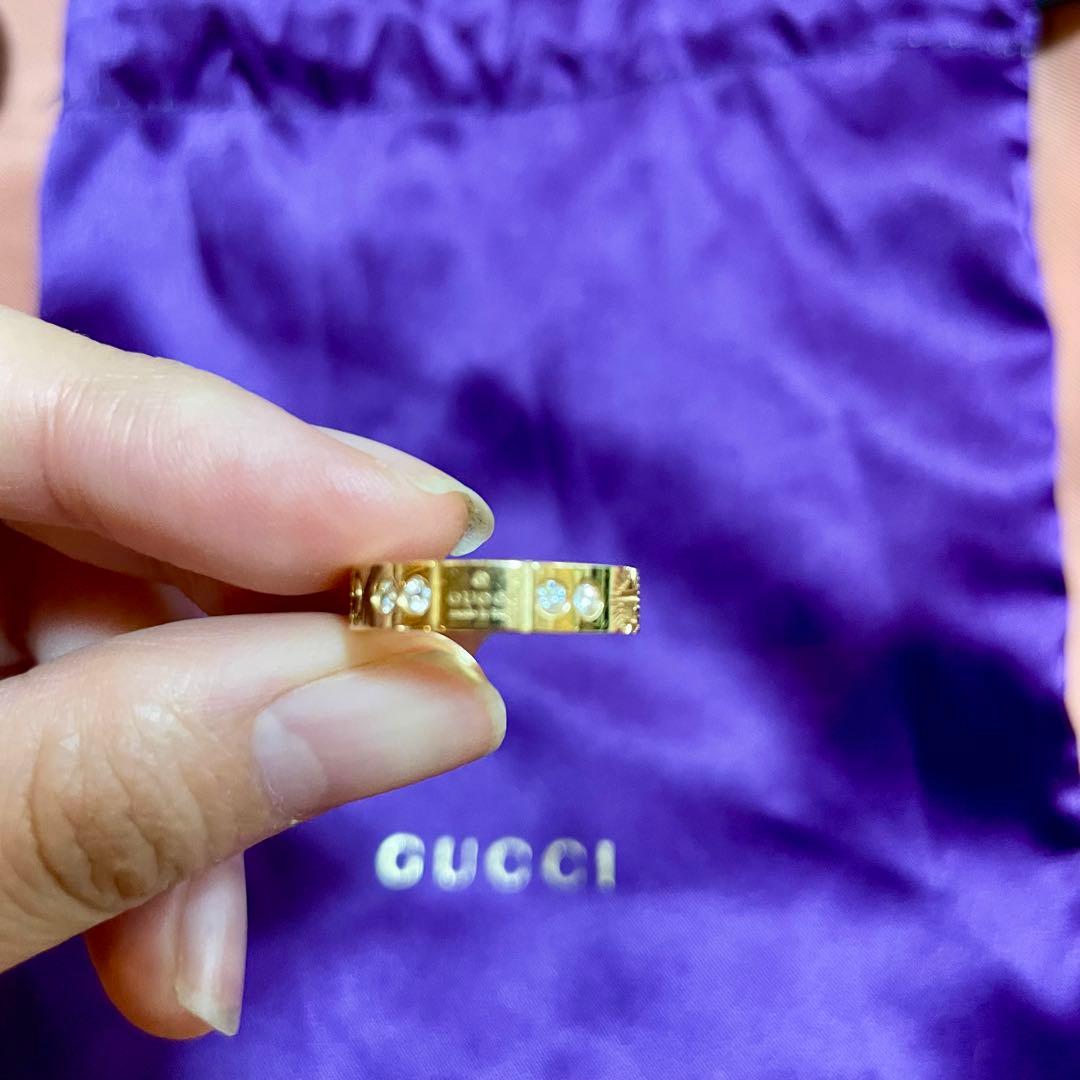【bear.T】GUCCI グッチゴールド スターダイヤモンド リング