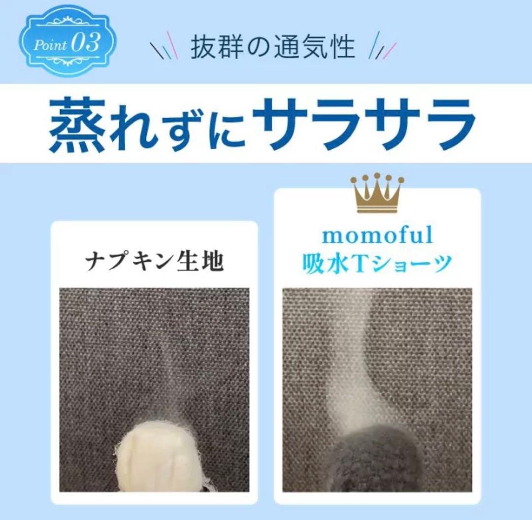 新品】 モモフル おりもの吸水ショーツ 通常タイプ S ブラック 5枚セット