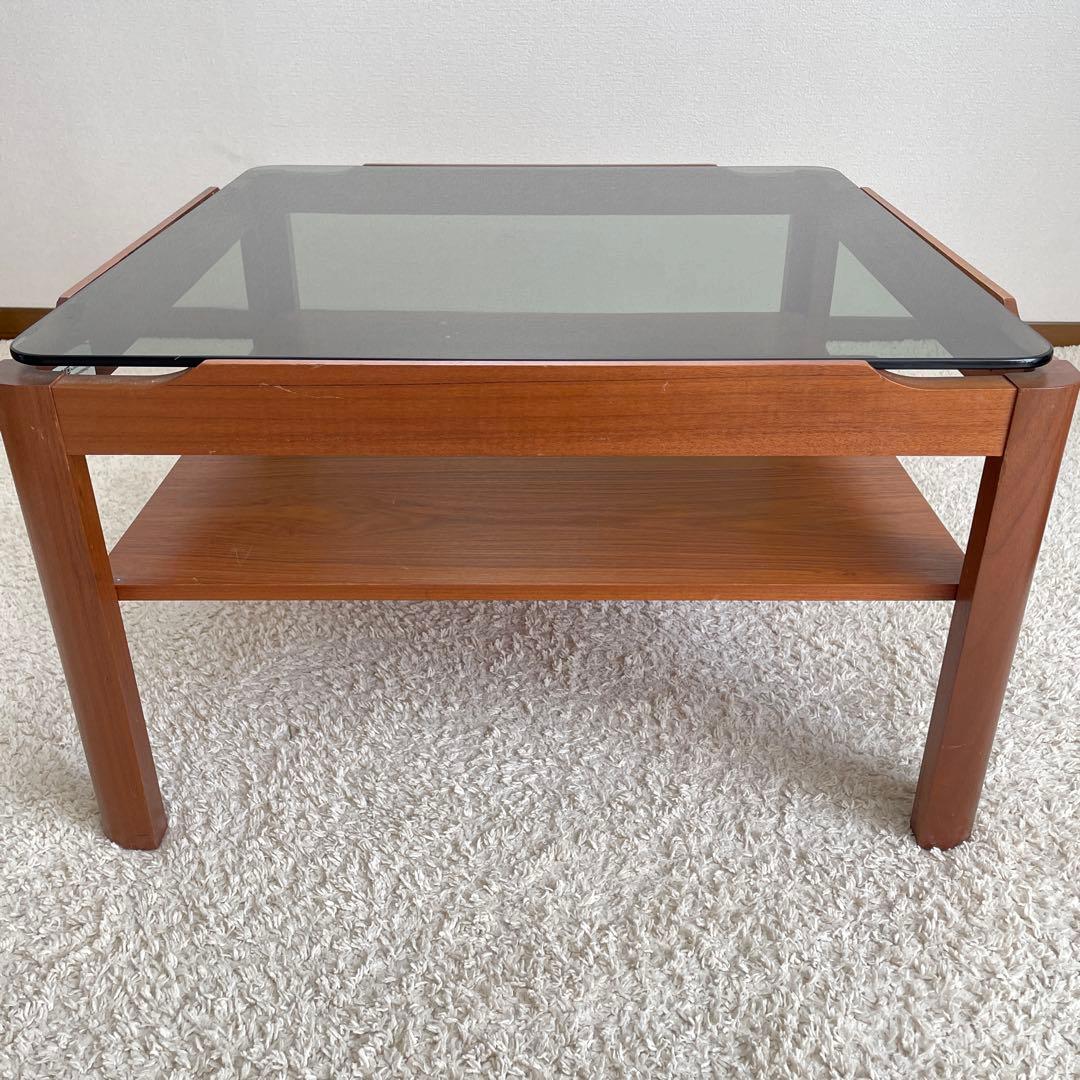 Myer メイヤー スモークガラストップ ローテーブル ヴィンテージ