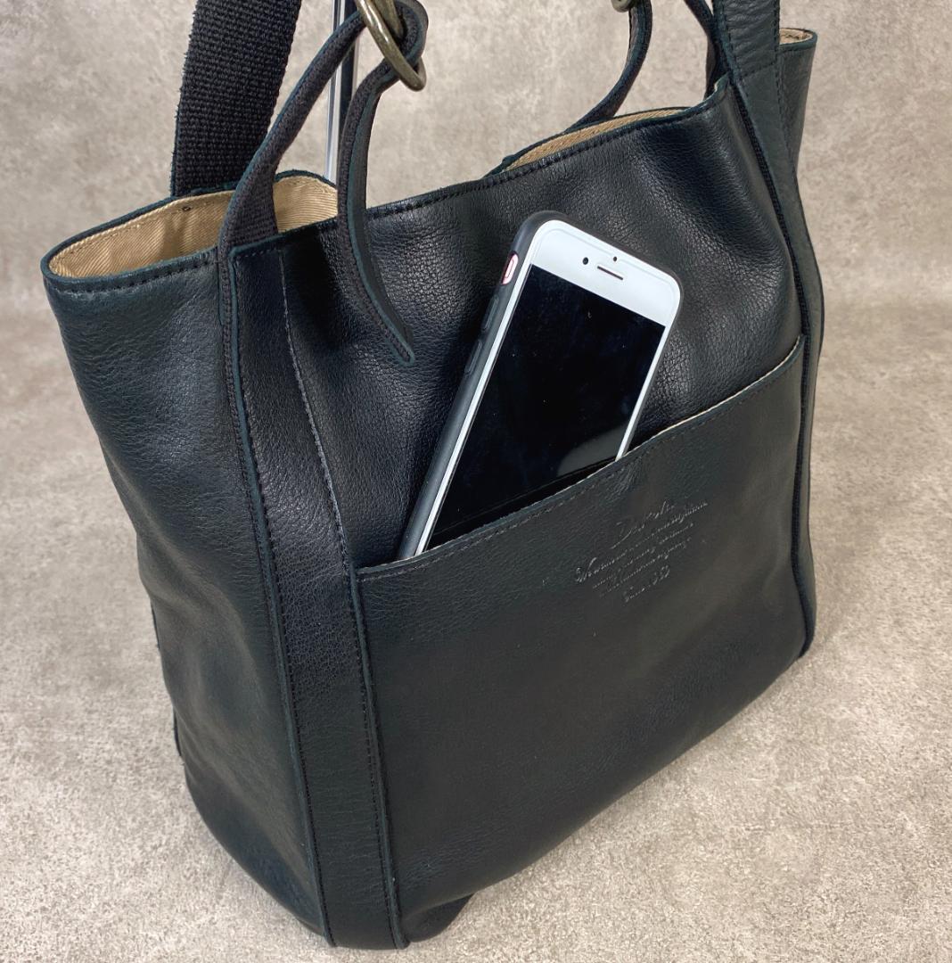 【未使用】 Dakota ダコタ ラポール 牛革 日本製 トートバッグ ブラック