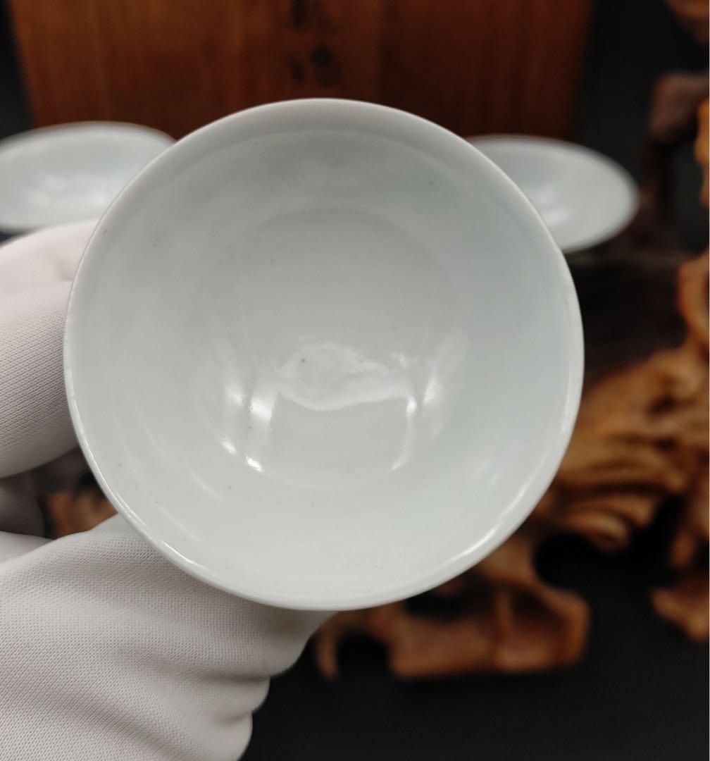 夔龍紋樣酒盃　茶器 篩月庵 三浦竹泉造 木箱付き 古道具 骨董品
