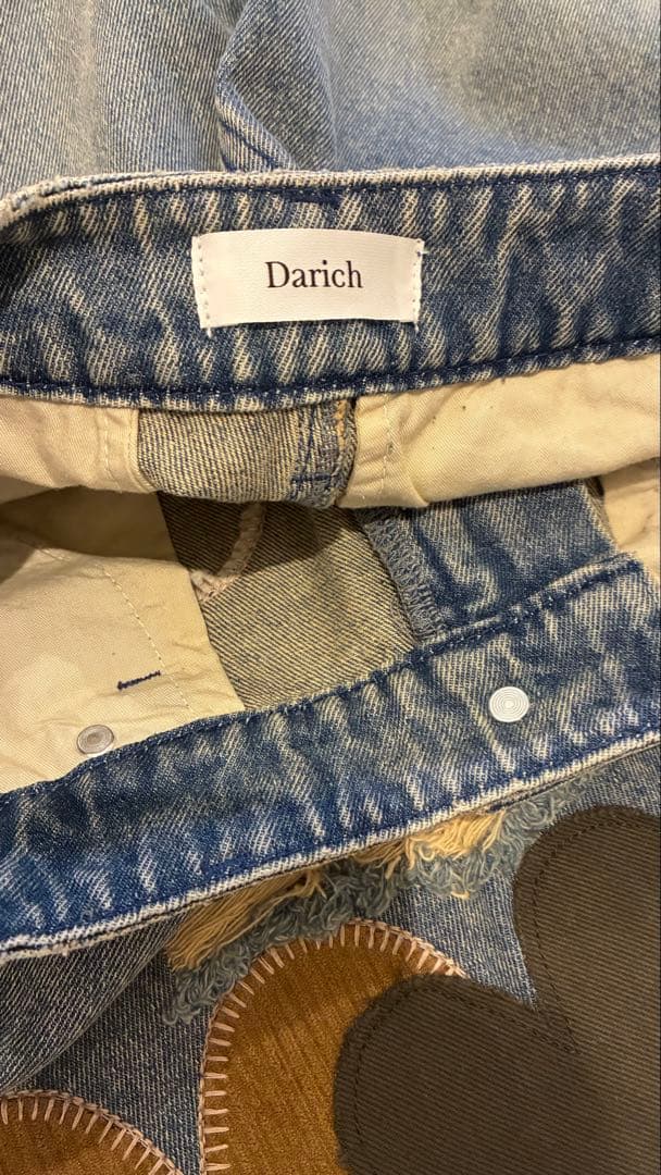 Darich ダーリッチ　ランダムハートパッチワークデニムパンツ　Sサイズ