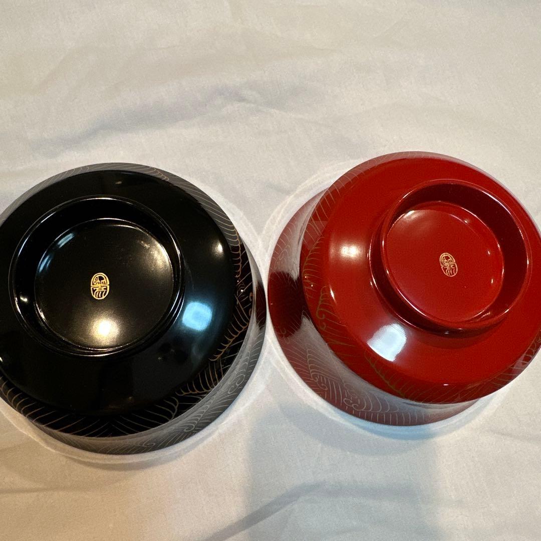 【新品未使用】象彦　夫婦蓋付きお椀　箱無し