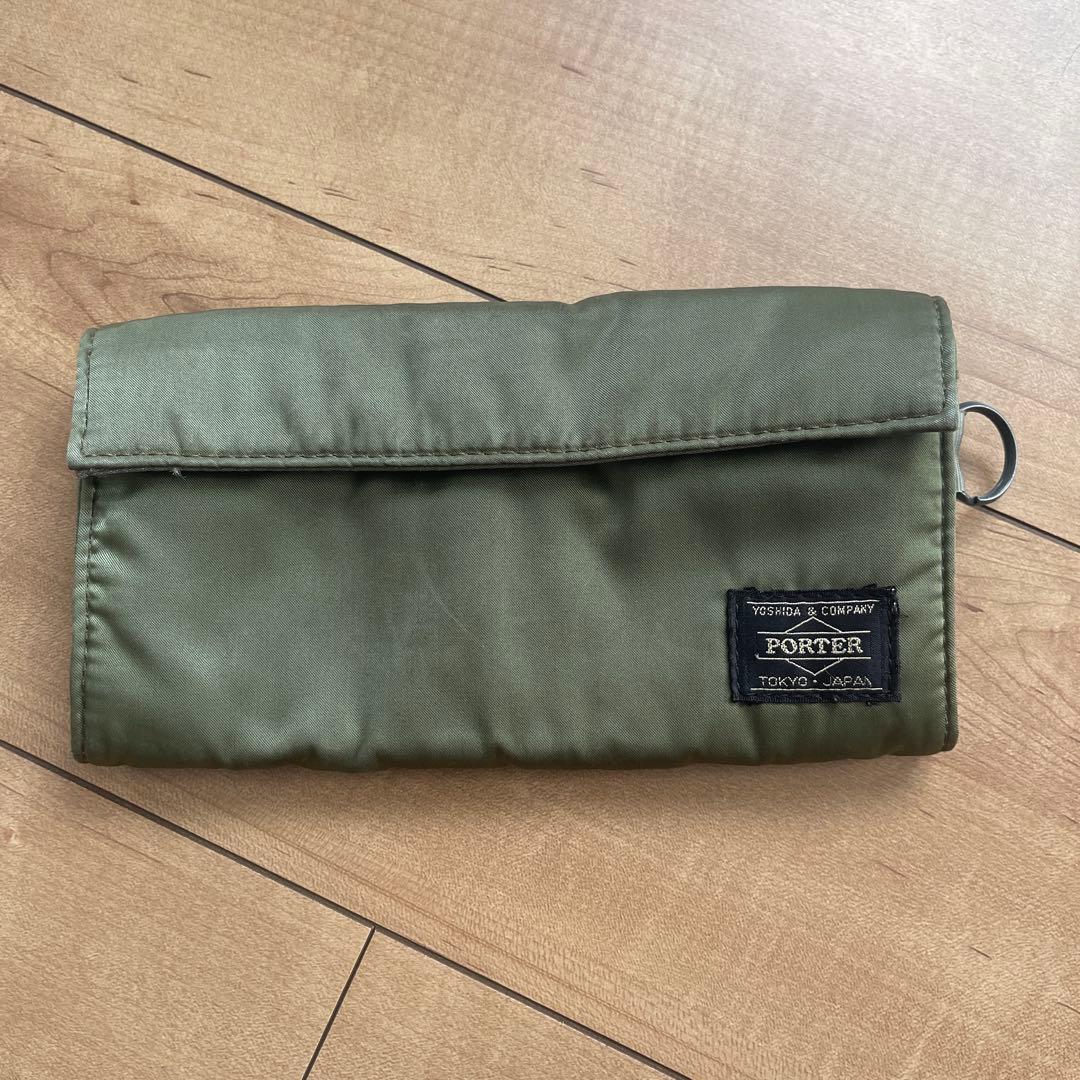 美品　 PORTER タンカー長財布 オリーブ