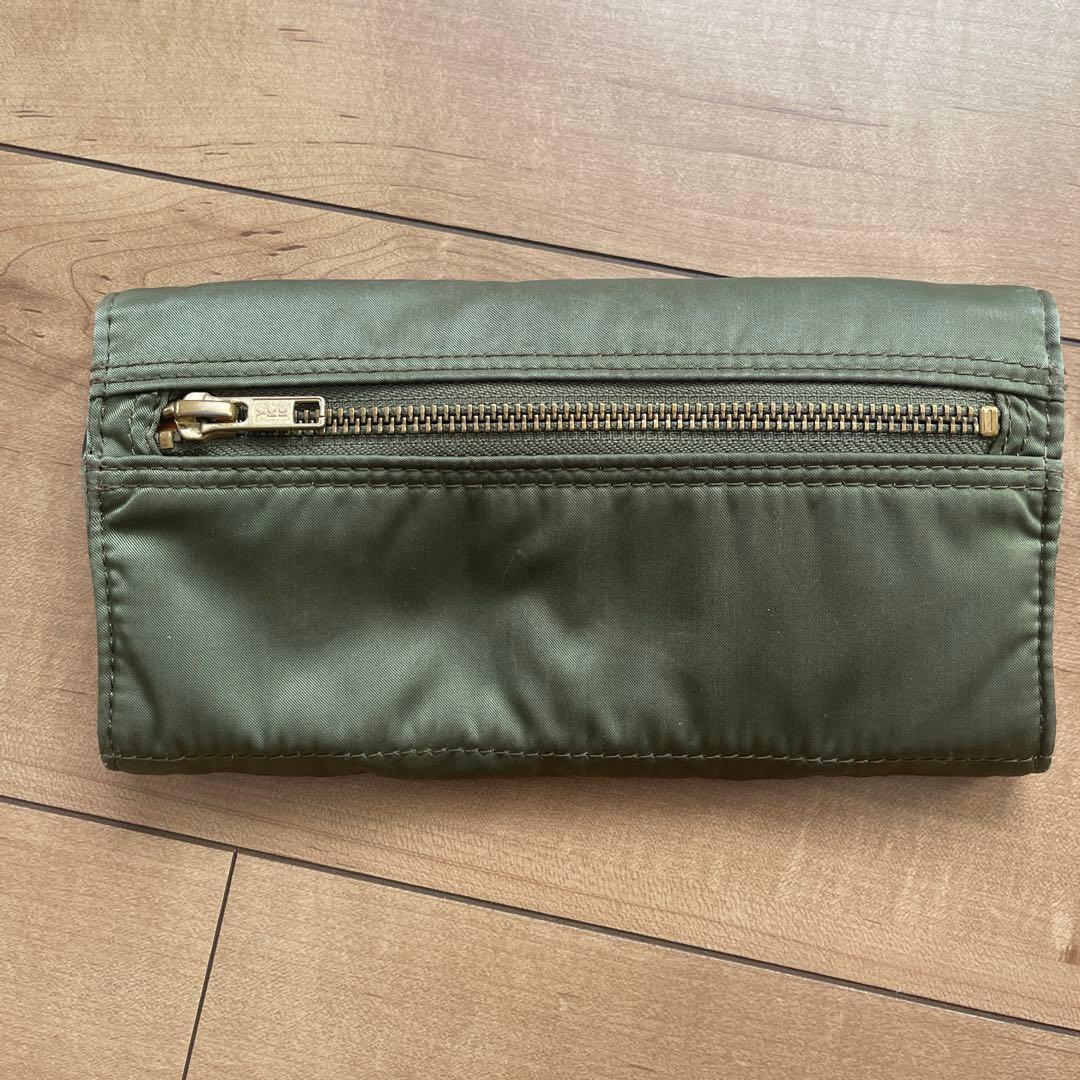 美品　 PORTER タンカー長財布 オリーブ