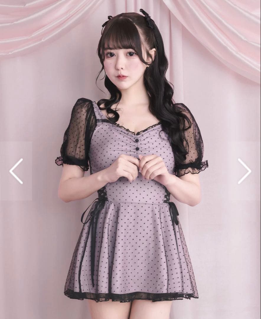 piumフリル付きワンピース水着