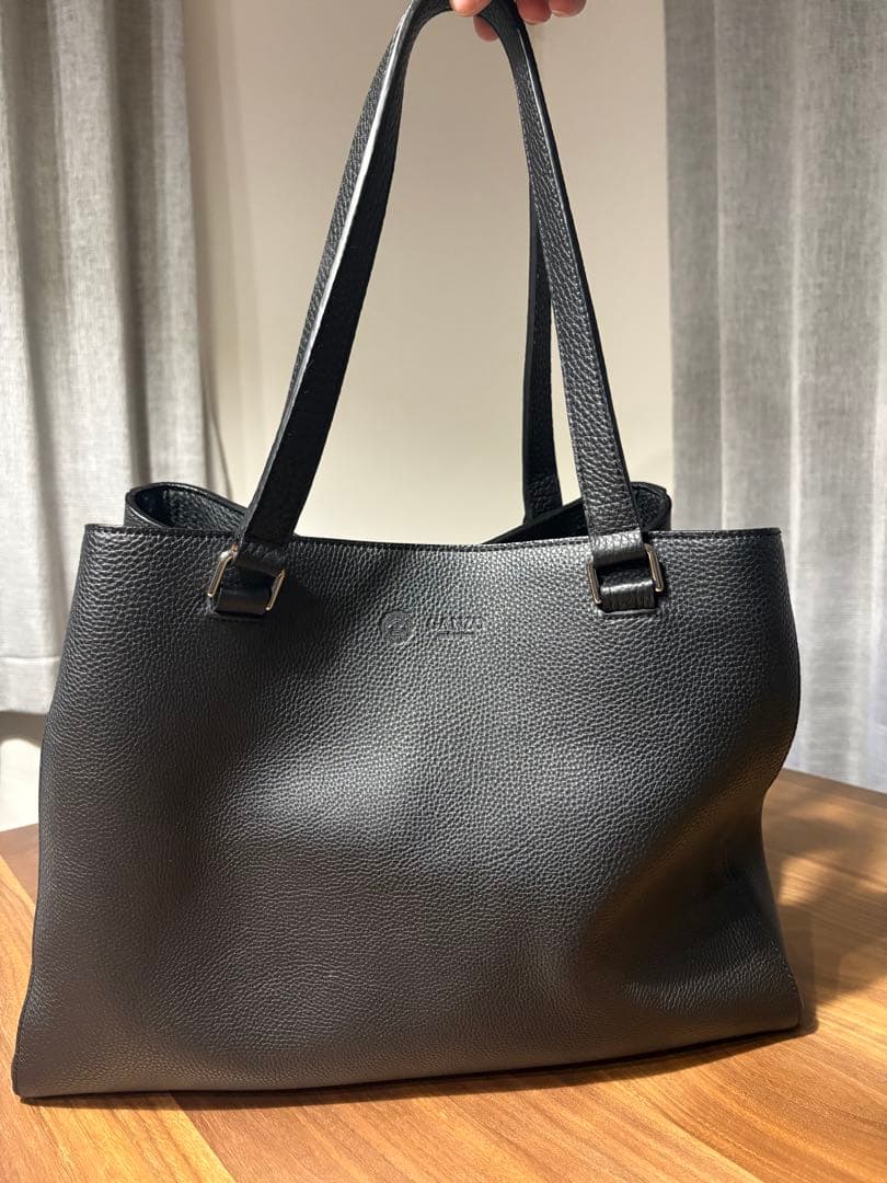 よっしーGANZO フレンチカーフ トートバッグ（L） ブラック