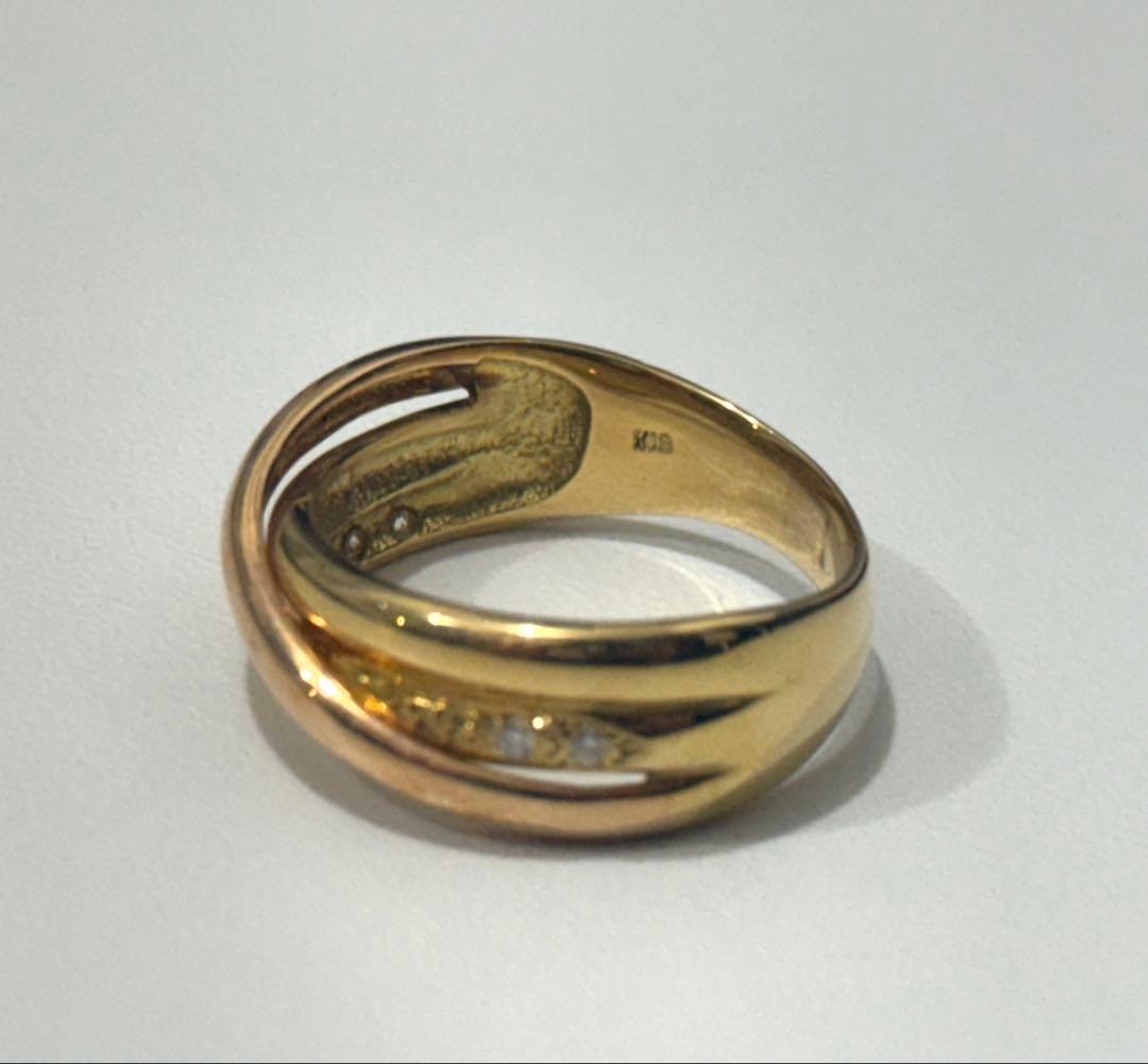 k18 メレダイヤ15号リング