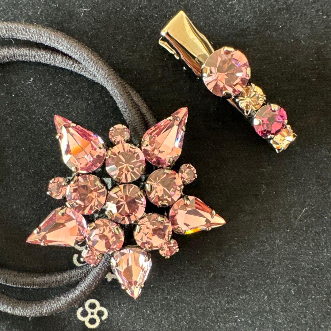 コレットマルーフ ラインストーン スターポニー クリップ 2点セット