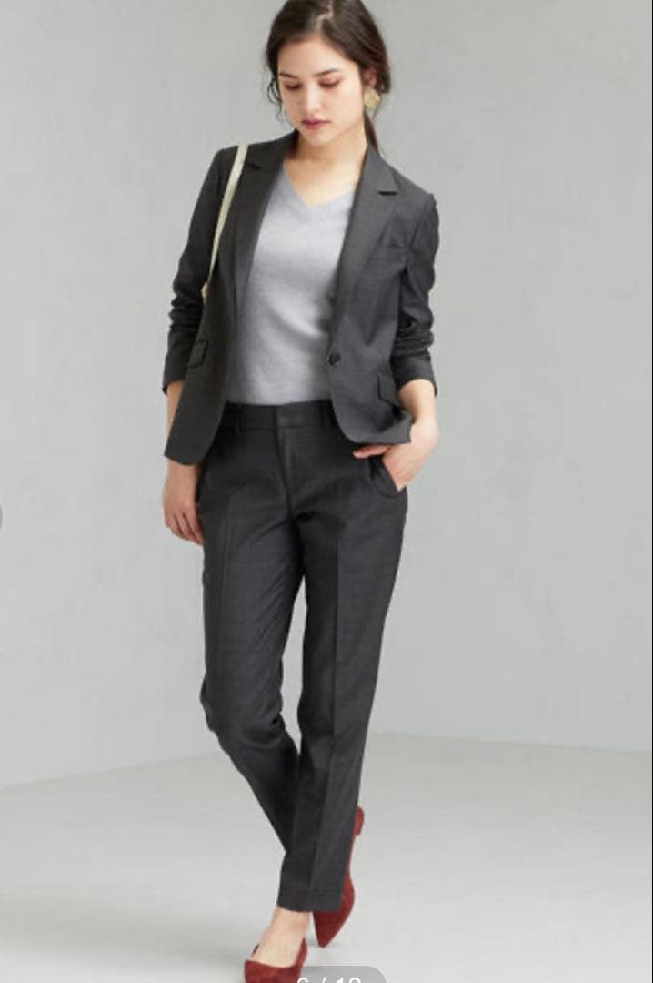 【高級生地】ユナイテッドアローズ グリーンレーベル パンツスーツ上下 秋冬春用