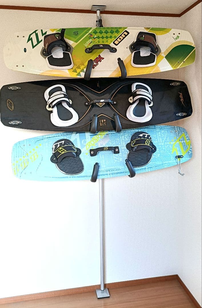 サーフボードラック 突っ張り式 3フック