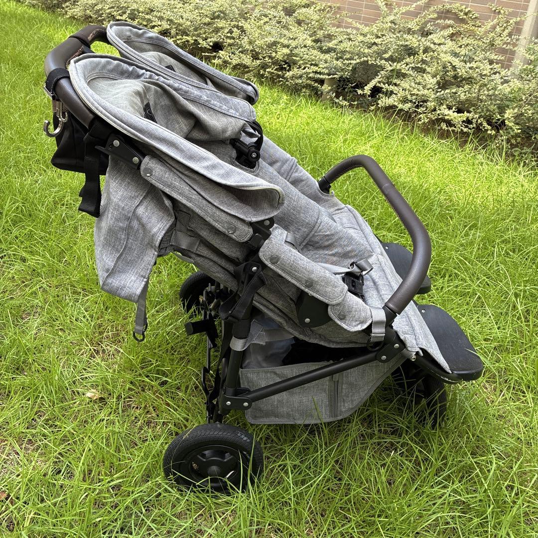 ✨エアバギーココダブルフロムバース✨　グレー 双子 年子 バギー ベビーカー