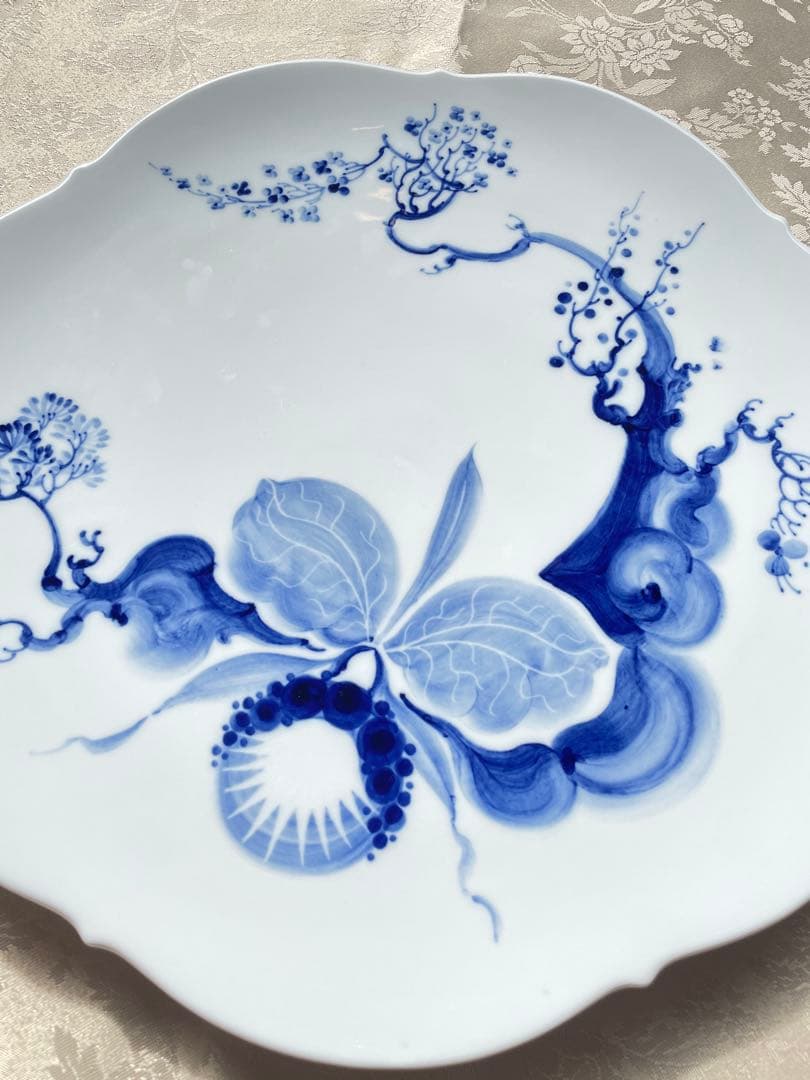 【美品】マイセン　ブルーオーキッド　大皿　30.5cm