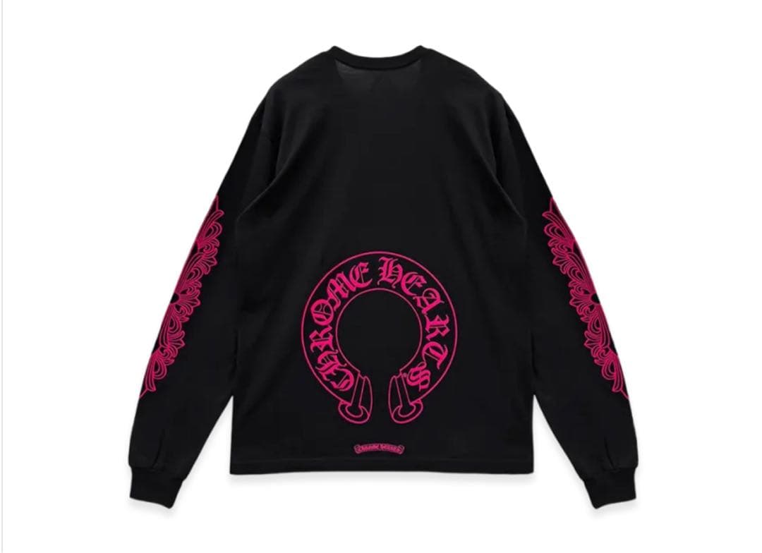 トップス Chrome Hearts Pink Logo L/S Pocket Tee