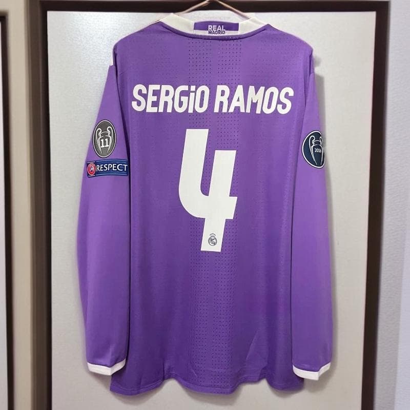 リアルマドリード 4番 SERGIO RAMOS 長袖シャツ 4番