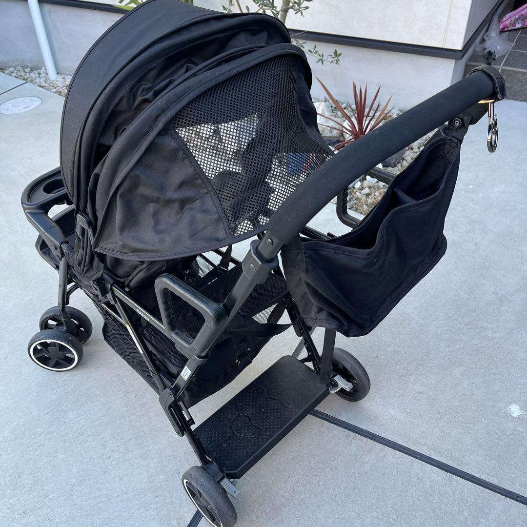 引き渡し限定　KATOJI 2人乗りベビーカー　2人でゴー　限定ブラック