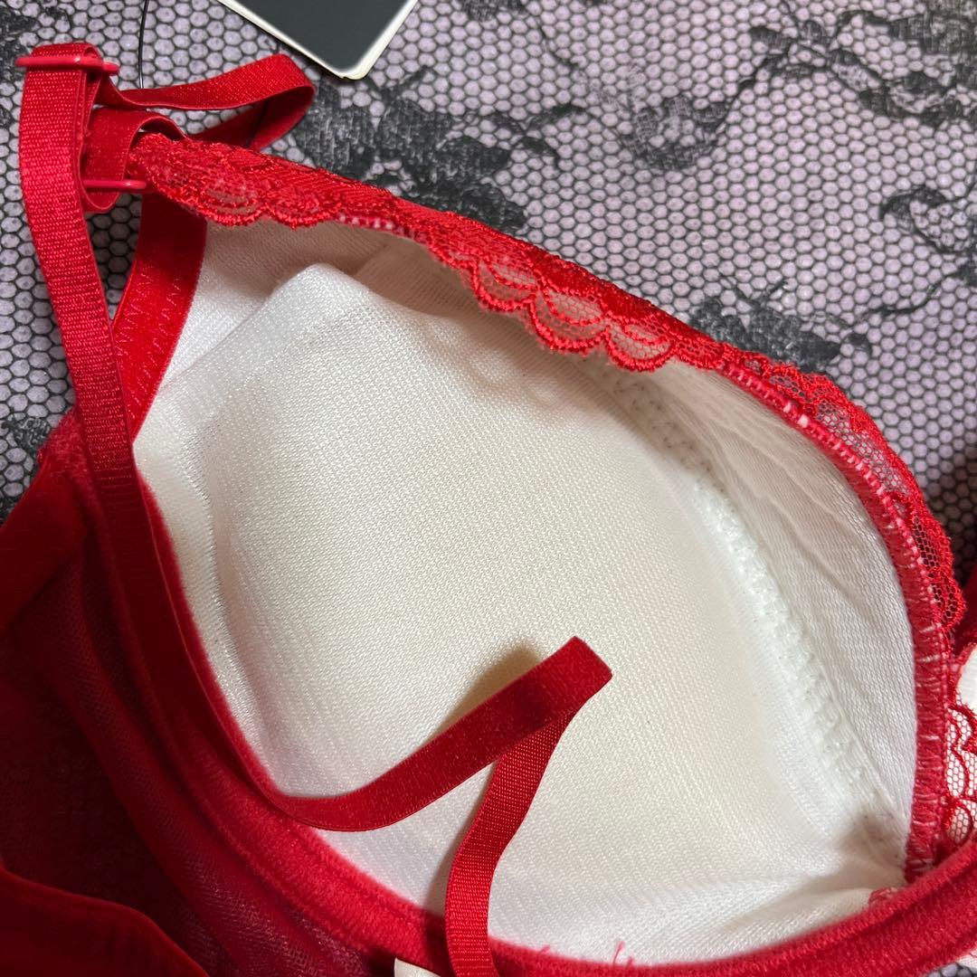 ☆Ravijour☆廃盤ラメ入☆RED☆D65-70 3連Tバック☆セット