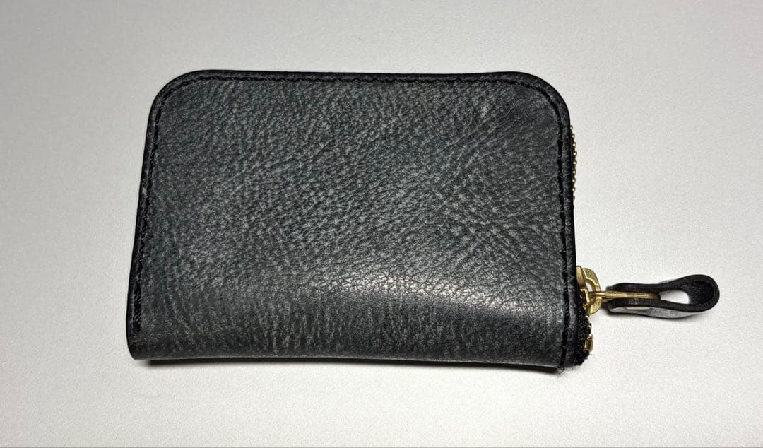 HERZ アラスカレザーブラック　コンパクト財布　NSA-256