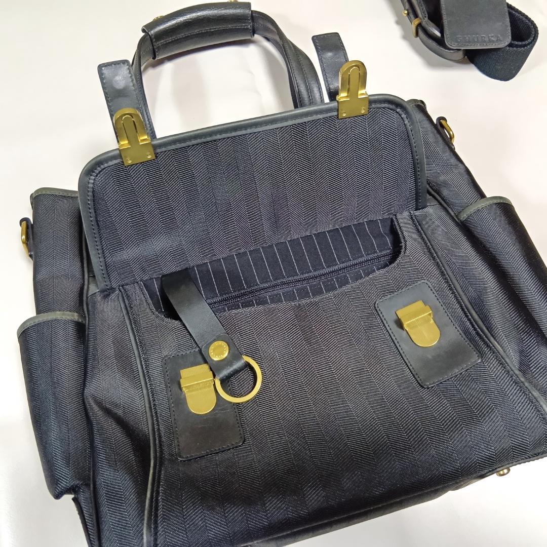 美品 名品 希少 GHURKA グルカ トートバッグ ブラック 高級