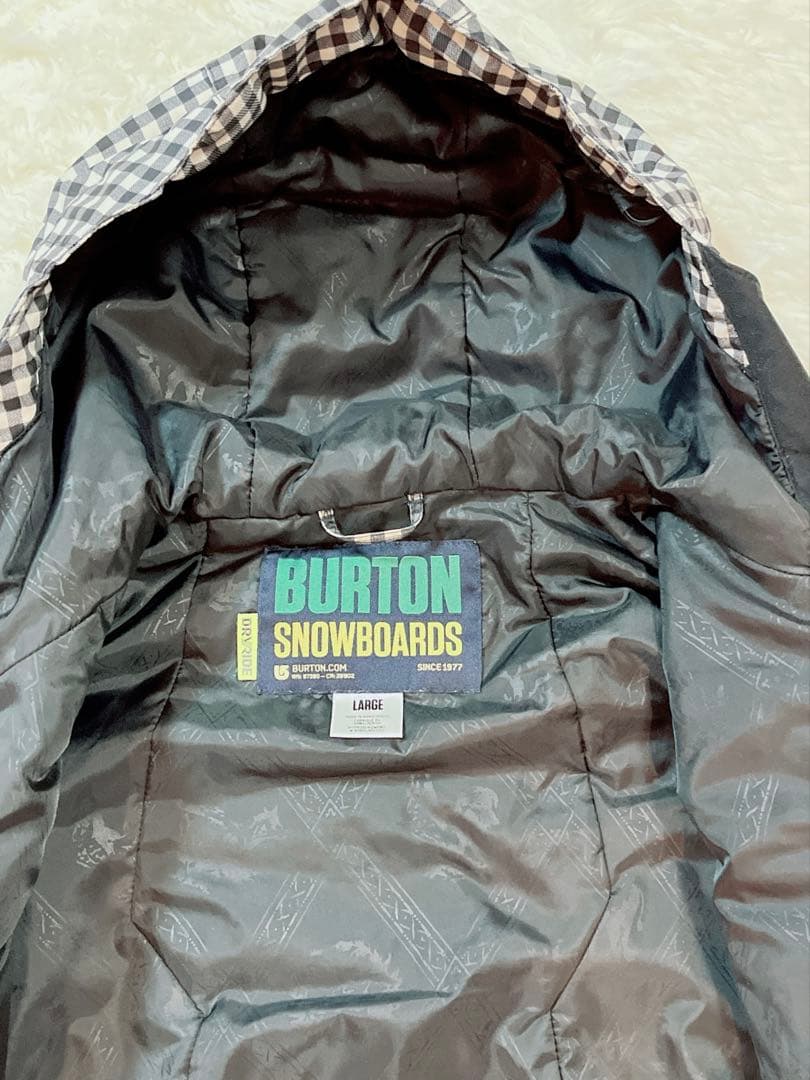 ばろん　美品BURTONスノーボードウェアLサイズ　ブラックウォッチ柄