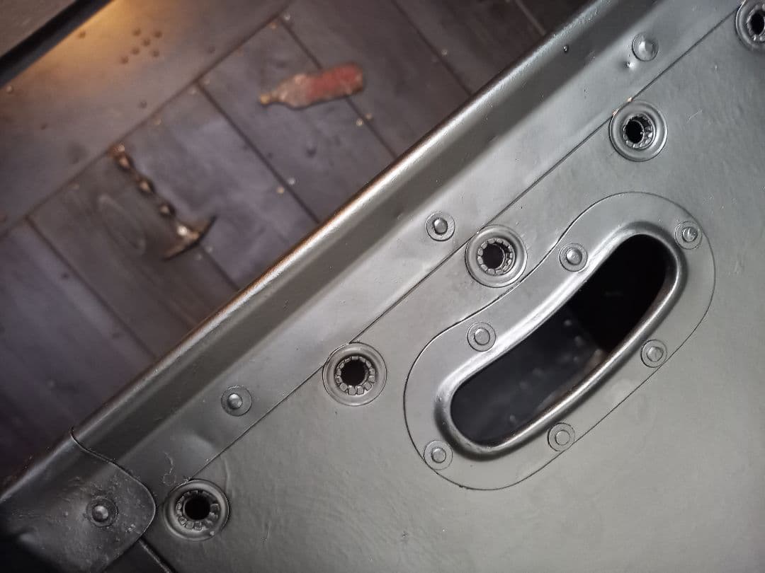 1960's　ヴィンテージ　ファイバー　アイアン　キャリー　ボックス　配達箱