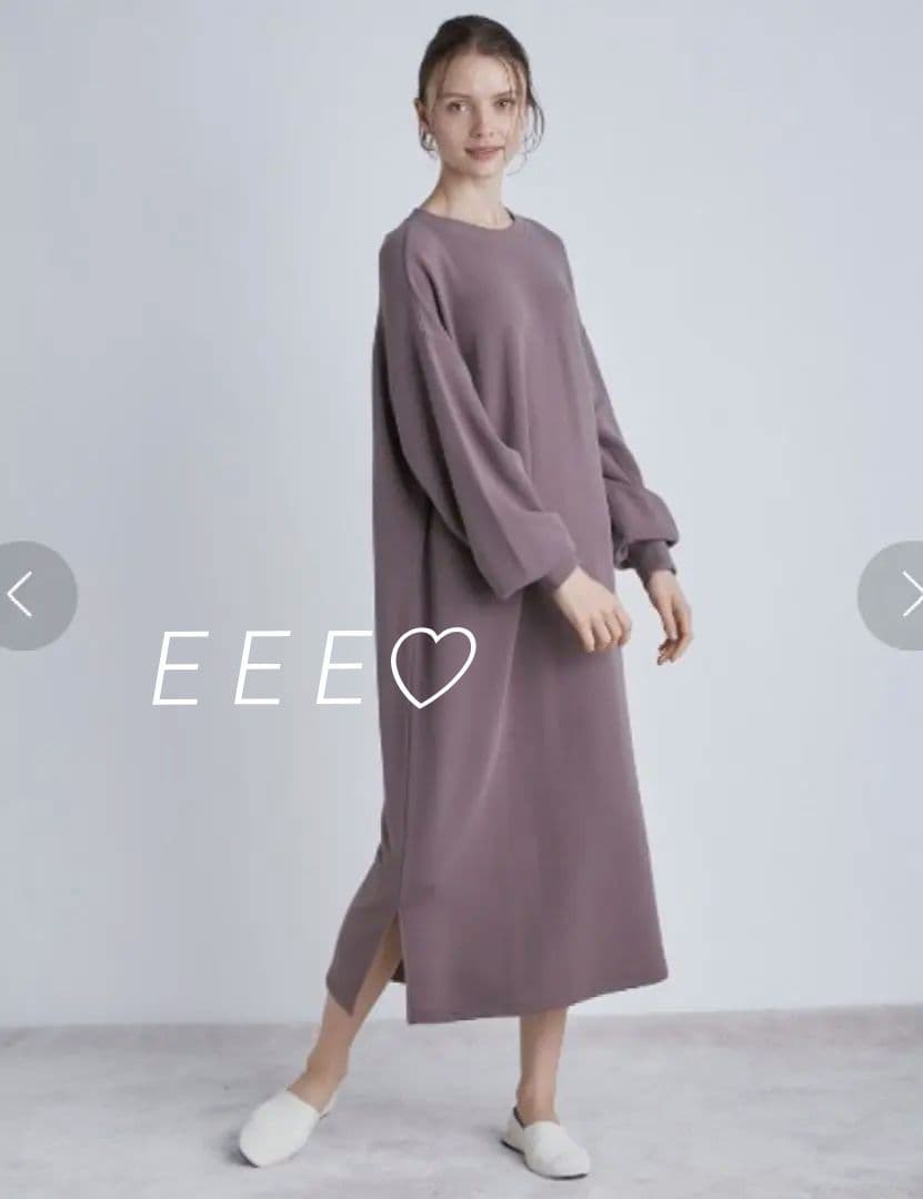 正規品♡新品♡ジェラートピケ ロゴスウェットワンピース ブラウン 完売レア