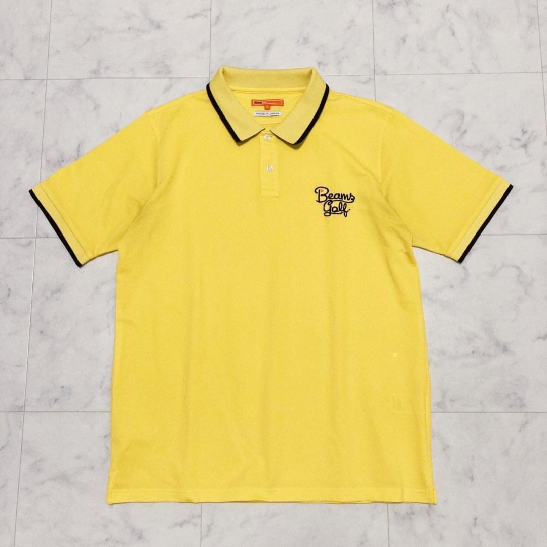 BEAMS GOLF ORANGE LABEL 襟裏ロゴポロシャツ　イエローXL