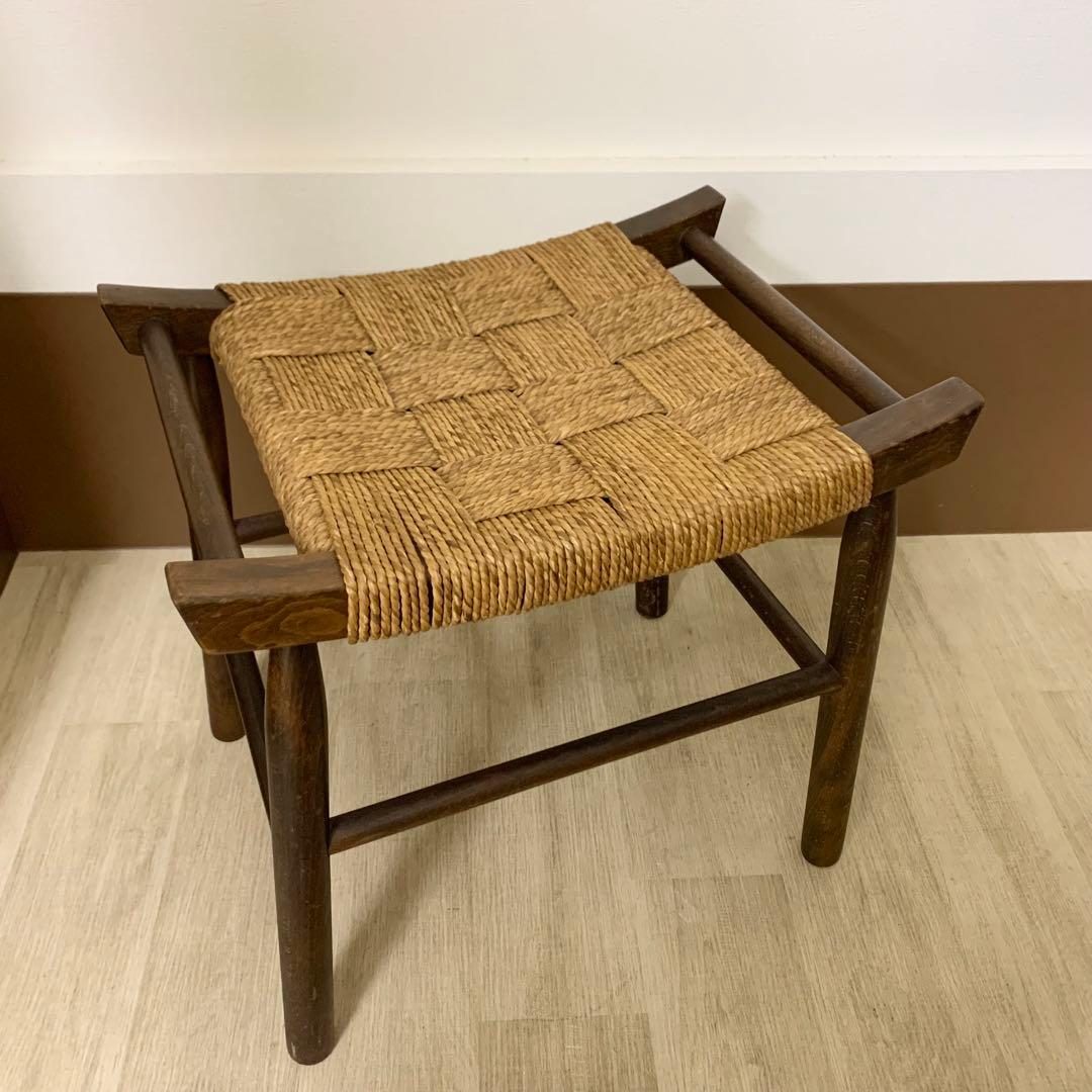 編み編みチェア ラッシ スツール 椅子 ヴィンテージ