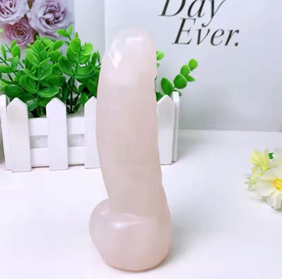 ローズクォーツ ピンク水晶 男根 ペニス パワーストーン 天然石 水晶 子宝祈願