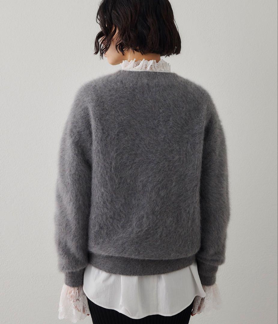 whim Gazette ウィムガゼット ファーニットプルオーバー グレー