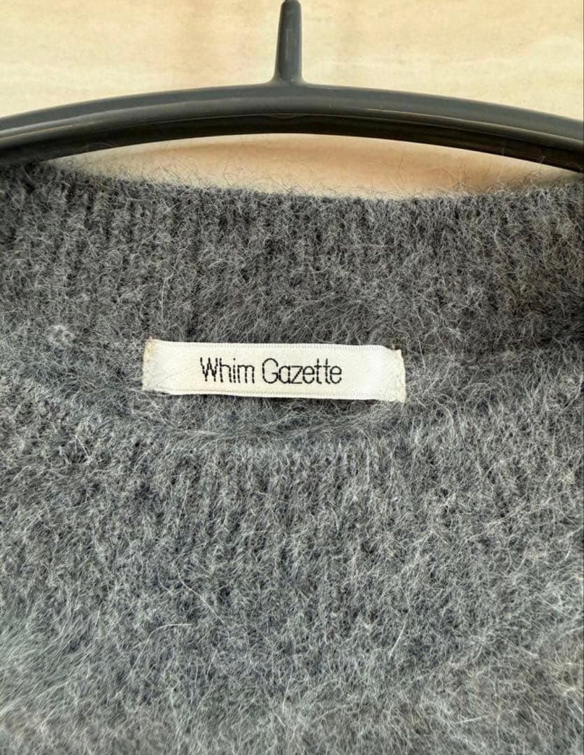 whim Gazette ウィムガゼット ファーニットプルオーバー グレー