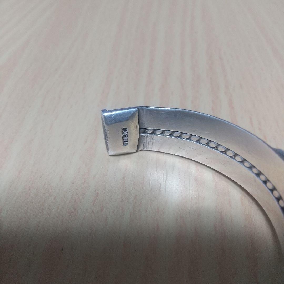 ナバホ族インディアンジュエリー ターコイズシルバーバングル フランシスフレッド作