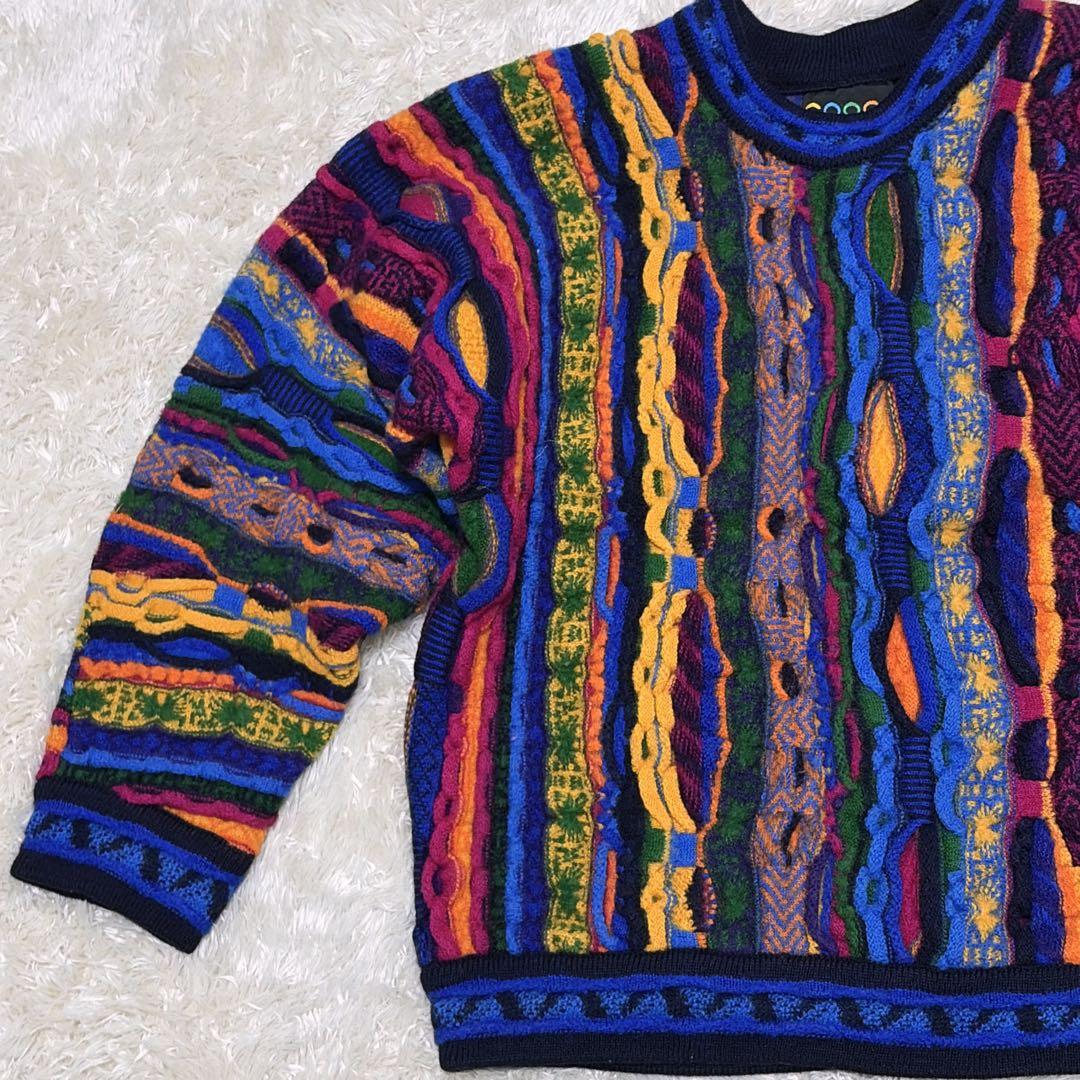COOGI　クージー　3Dニット　ウール　マルチカラー　オーストラリア製 超厚手