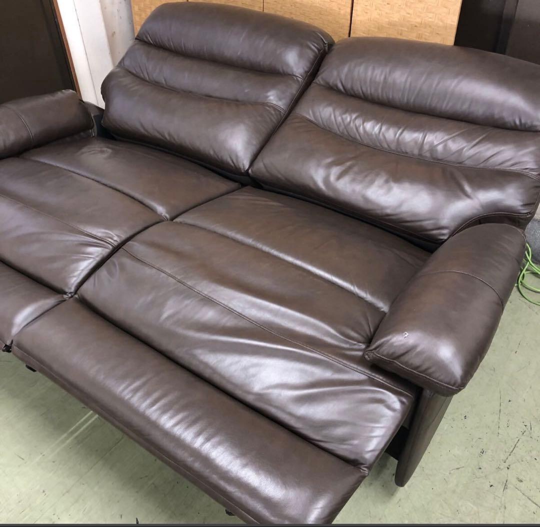 TSUKUBA 筑波産商 自動リクライニング式　ロングソファ 2人がけ