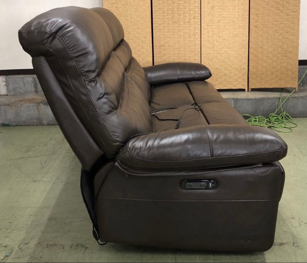 TSUKUBA 筑波産商 自動リクライニング式　ロングソファ 2人がけ