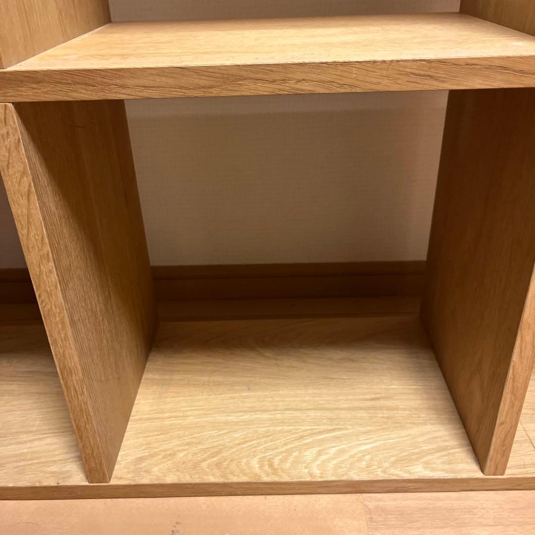 無印 美品 スタッキングシェルフセット・５段×２列・オーク材 muji