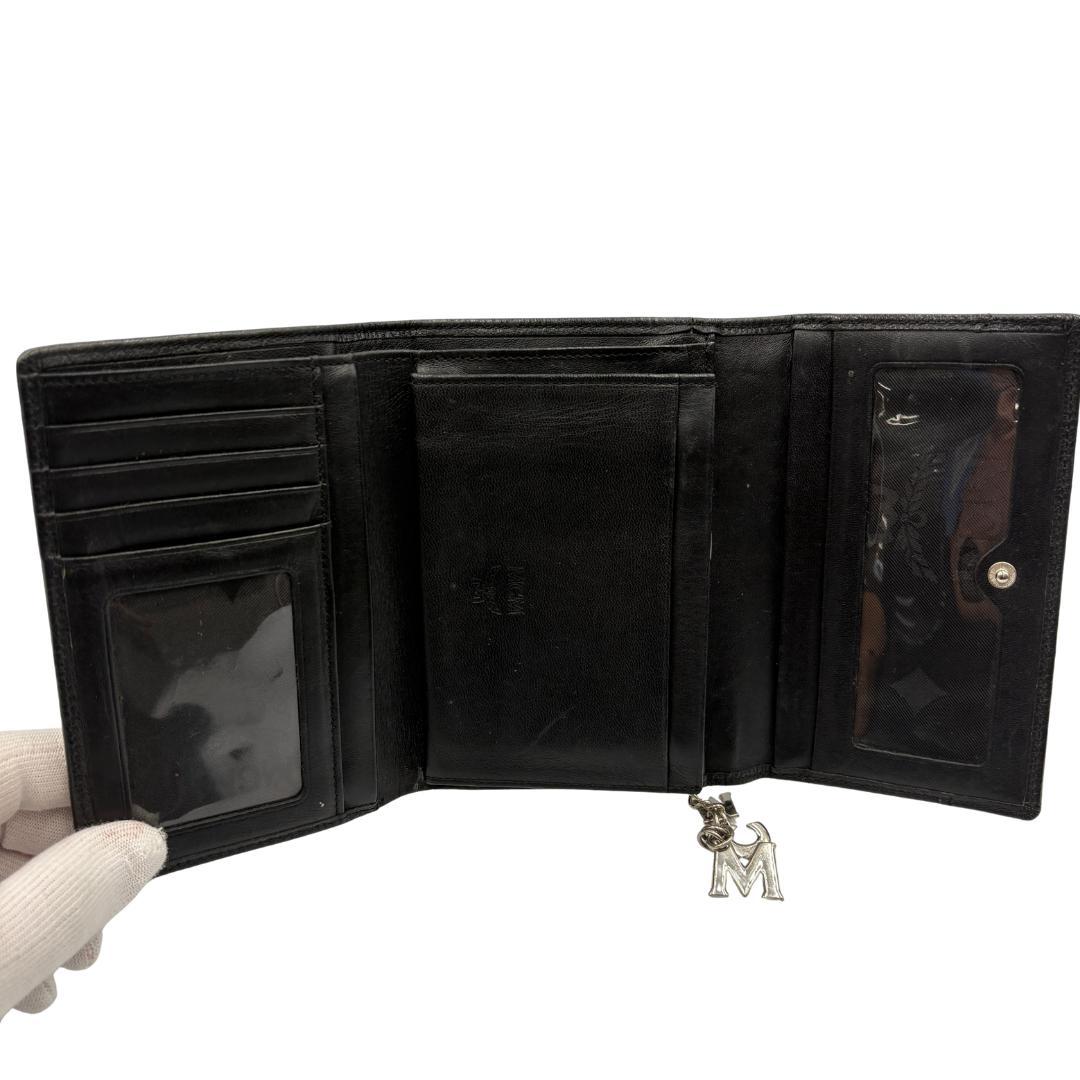 MCM ブラック 三つ折り財布