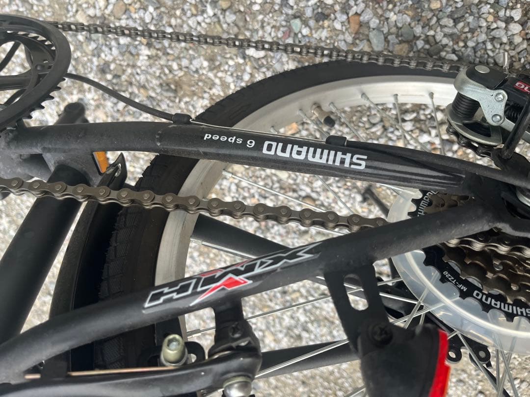 折りたたみ自転車 ブラック フロントサスペンション付き　直接引き取り